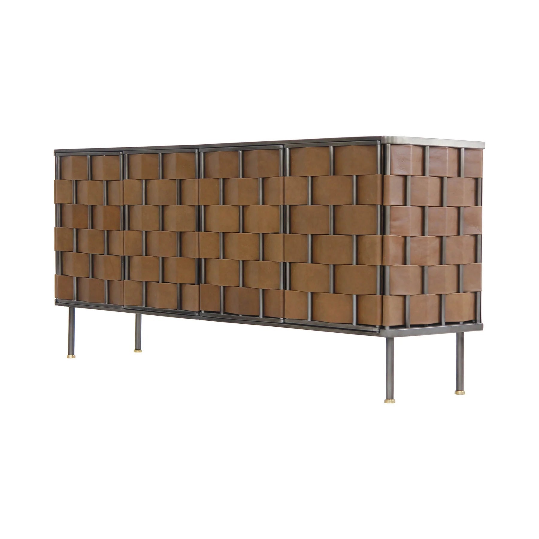 Bishop Sideboard - Brown Leather - Dekor Butik