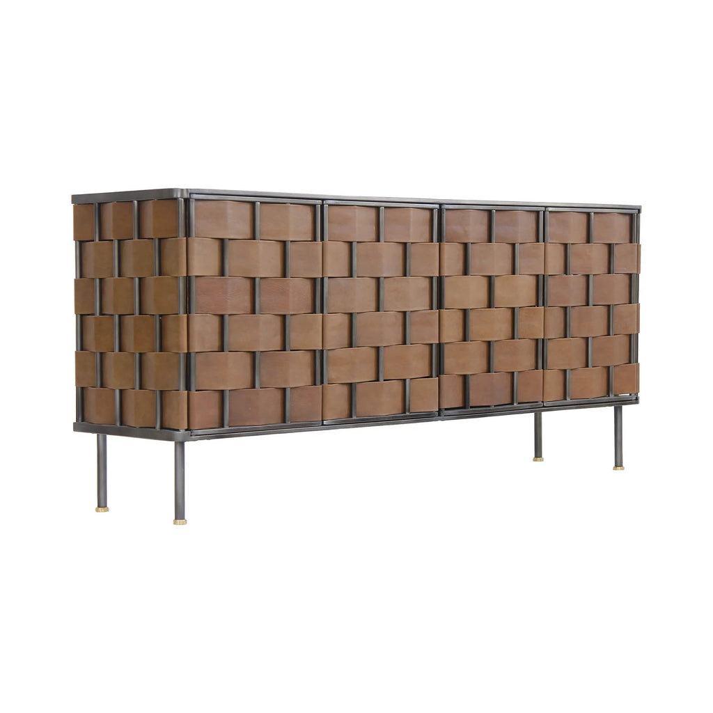 Bishop Sideboard - Brown Leather - Dekor Butik