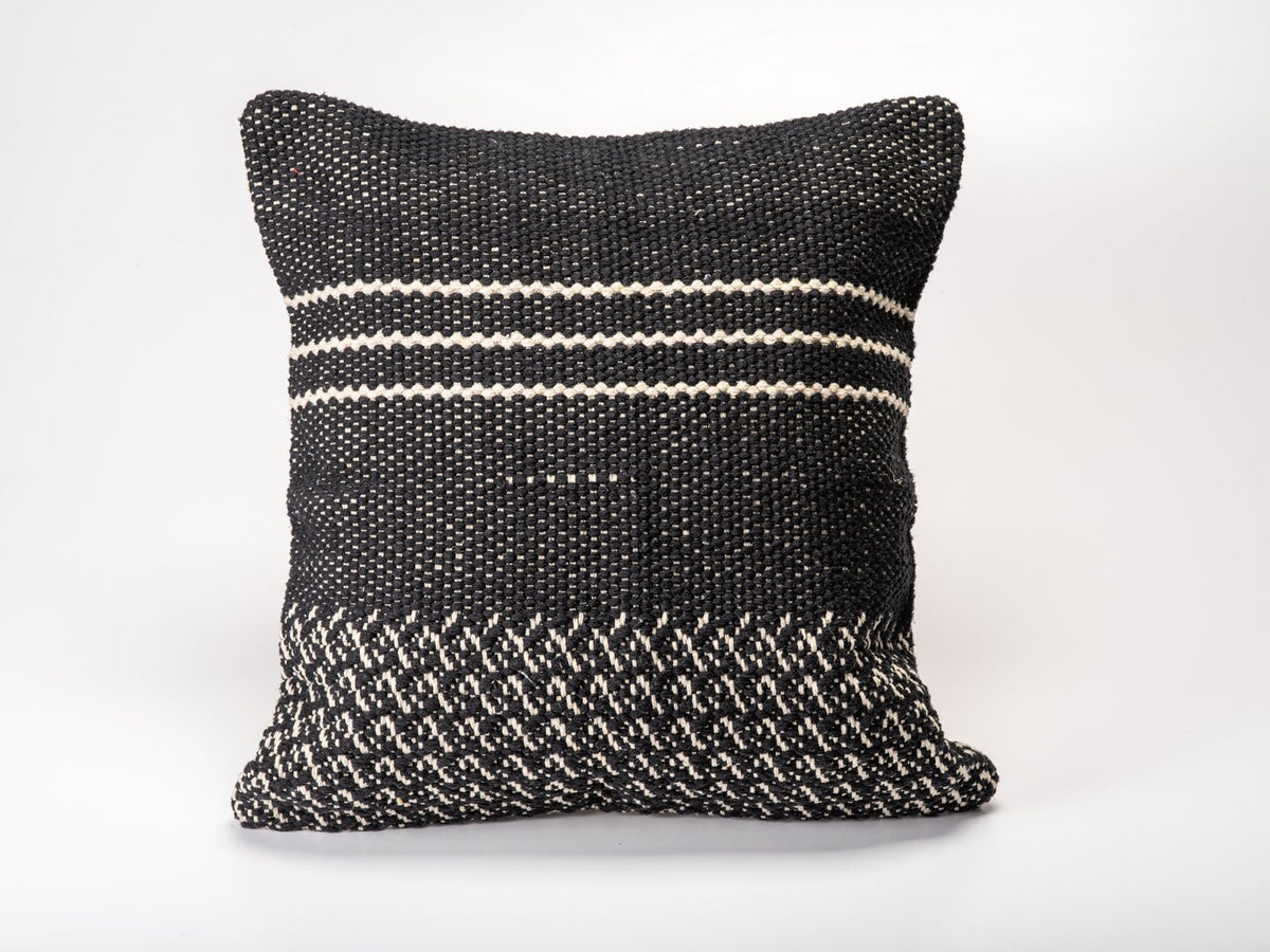Decorative CushionsBlack Boho Hand Made Decorative Pillow 20" x 20" - Dekor Butik