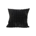 Decorative CushionsBlack Faux Fur Textured Pillow 20"x 20" - Dekor Butik