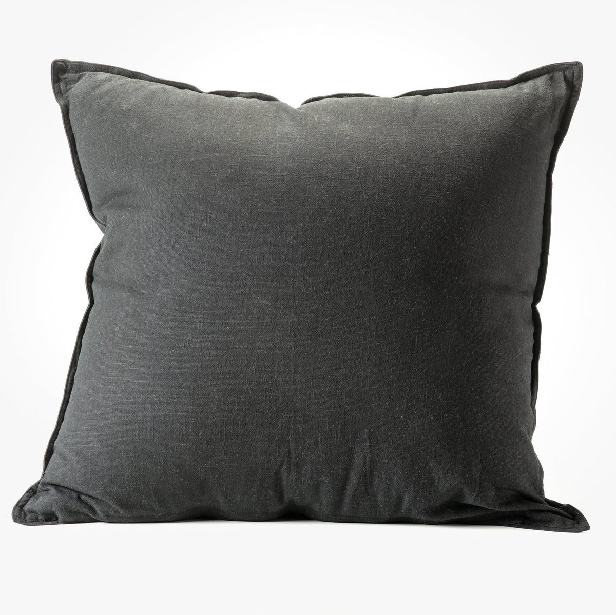 Decorative CushionsBlack Linen Decorative Pillow 24" x 24" - Dekor Butik