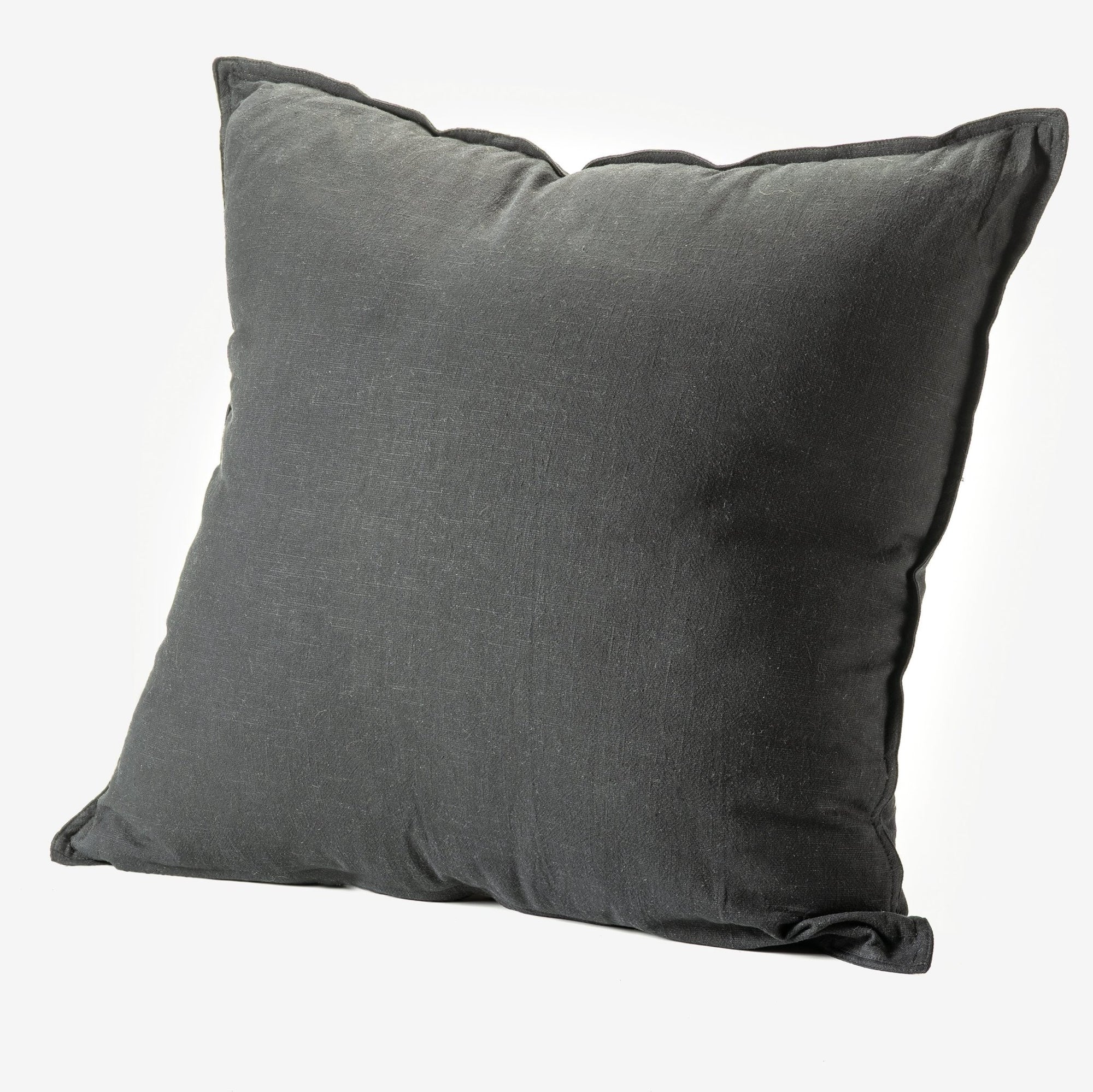 Decorative CushionsBlack Linen Decorative Pillow 24" x 24" - Dekor Butik