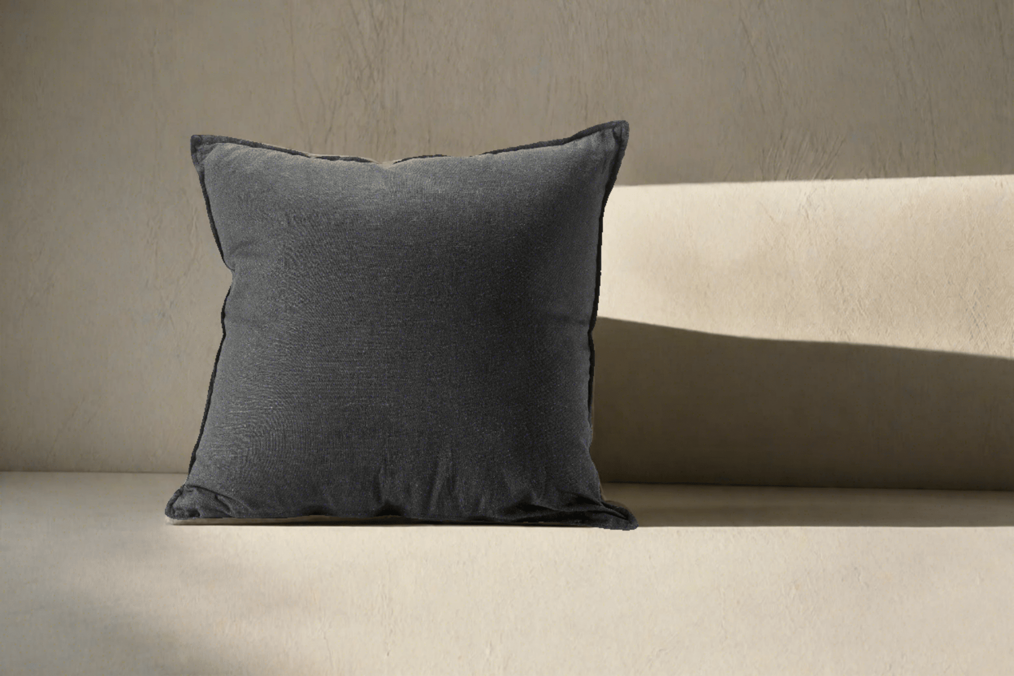 Decorative CushionsBlack Linen Decorative Pillow 24" x 24" - Dekor Butik