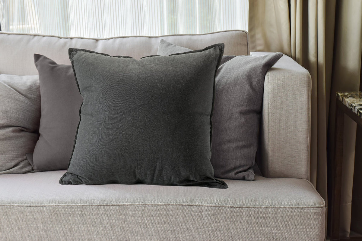 Decorative CushionsBlack Linen Decorative Pillow 24" x 24" - Dekor Butik