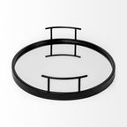 DecorBlack Oval Mirrored Tray - Dekor Butik
