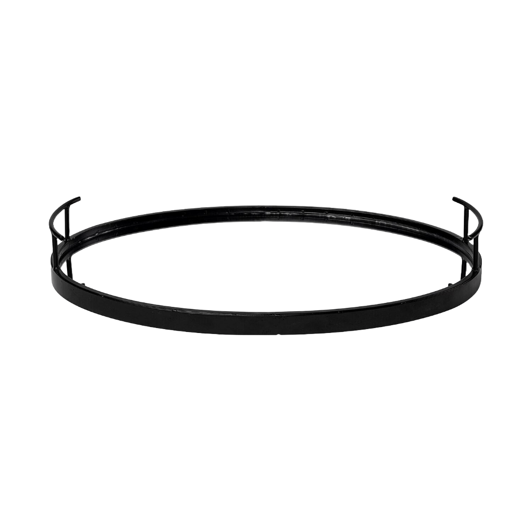 DecorBlack Oval Mirrored Tray - Dekor Butik