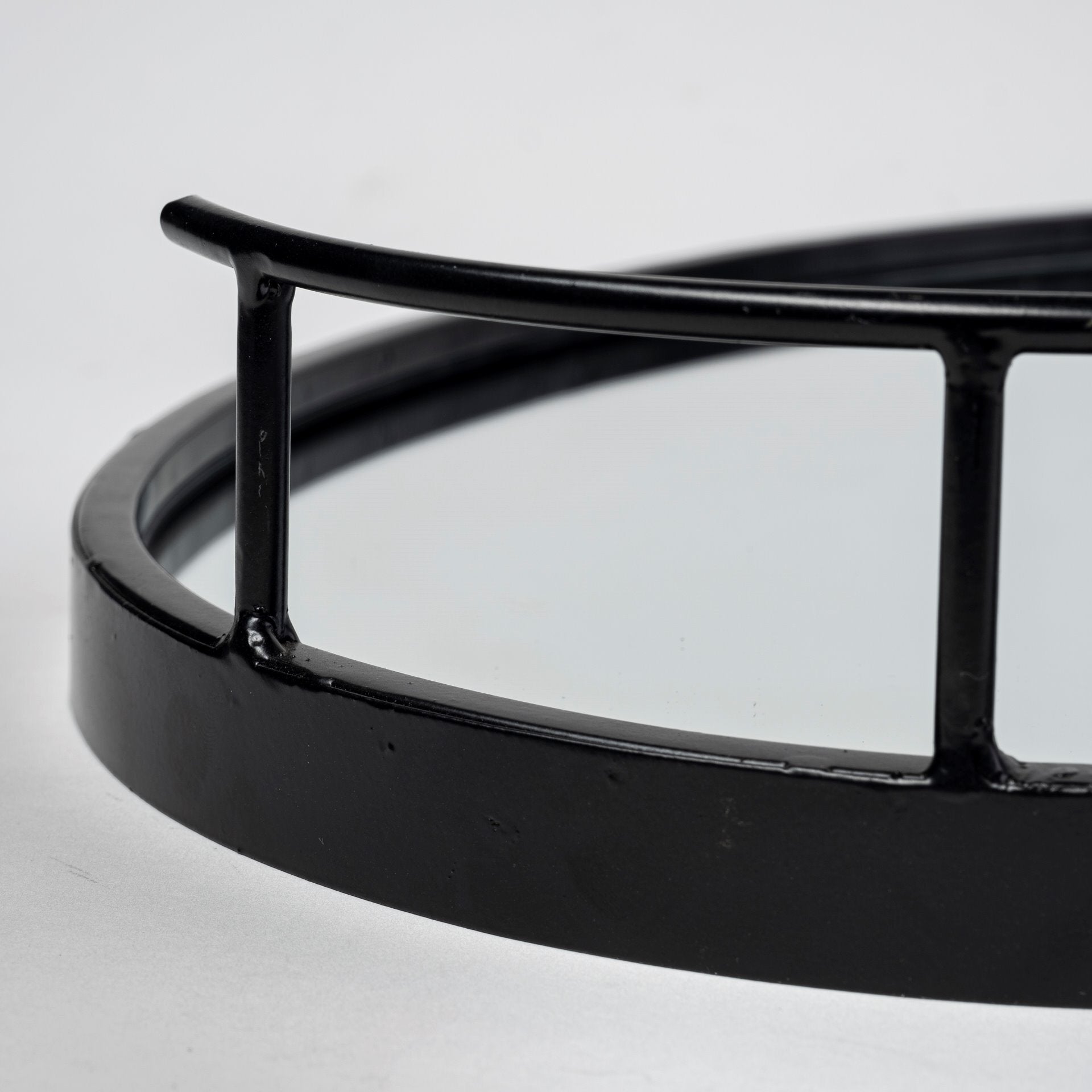 DecorBlack Oval Mirrored Tray - Dekor Butik