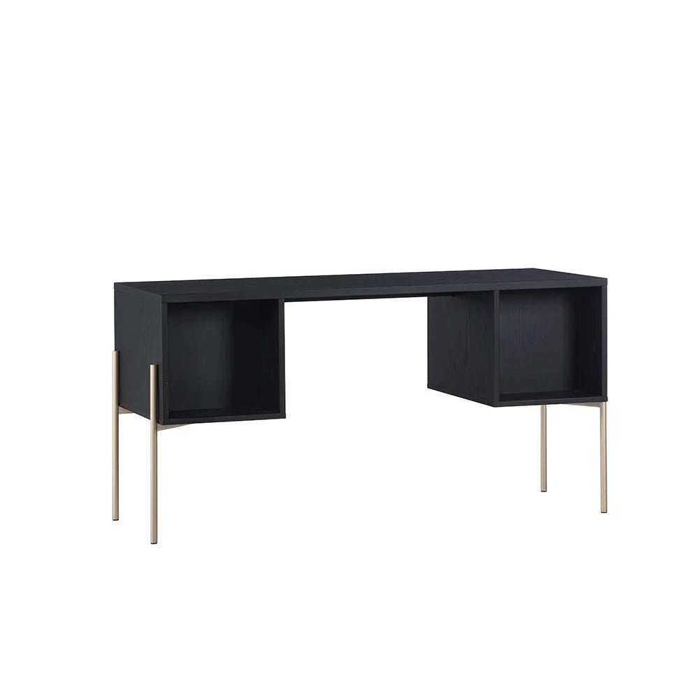FurnitureBlack & Rattan Desk - Dekor Butik