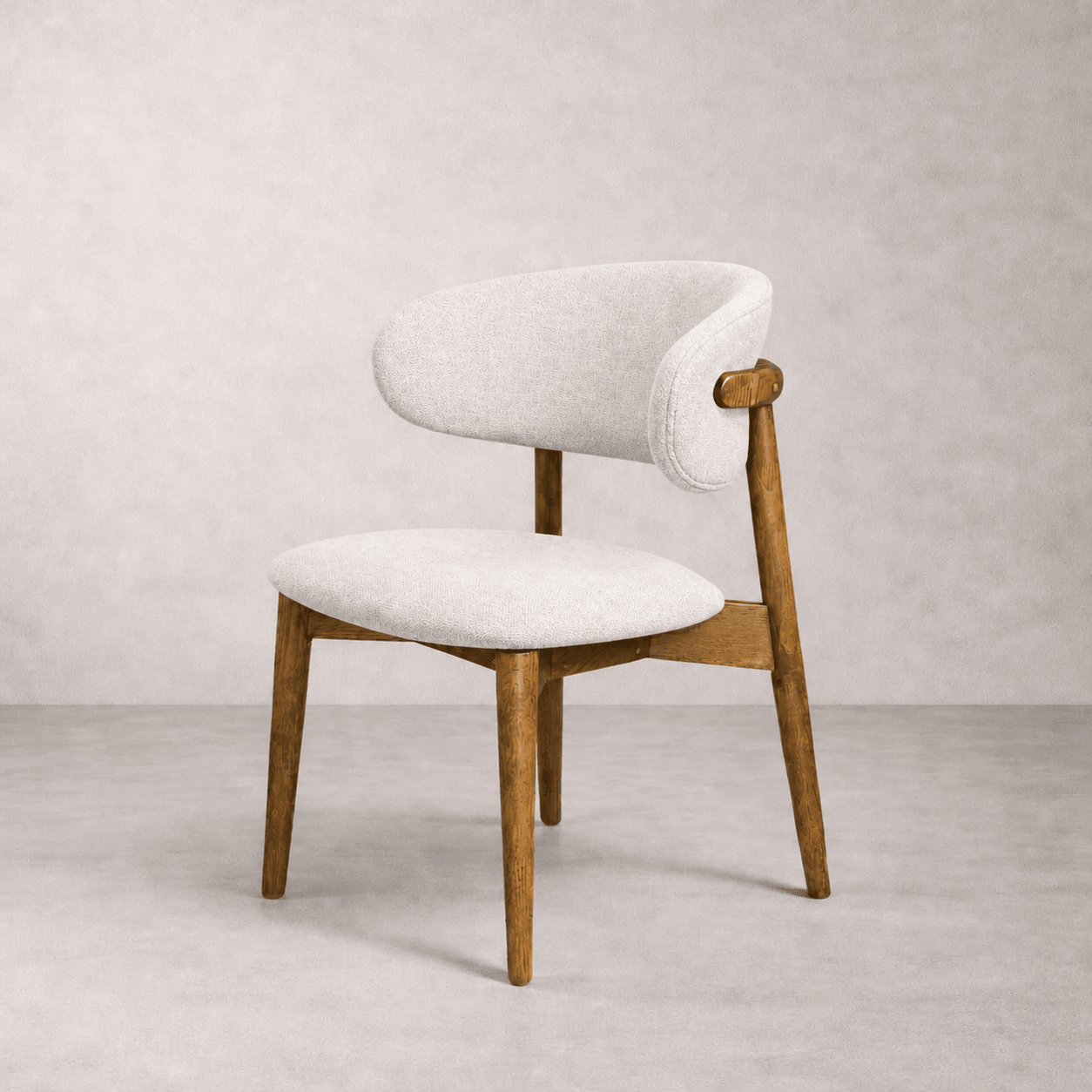 Dining ChairsBlush Solid Wood Dining Chair, Cream - Dekor Butik