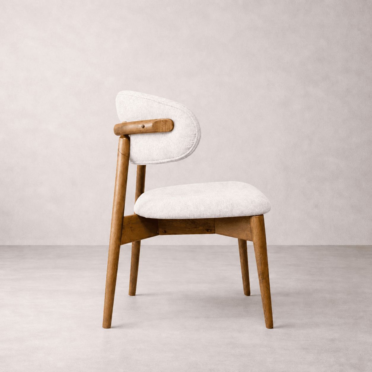 Dining ChairsBlush Solid Wood Dining Chair, Cream - Dekor Butik