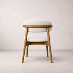 Dining ChairsBlush Solid Wood Dining Chair, Cream - Dekor Butik