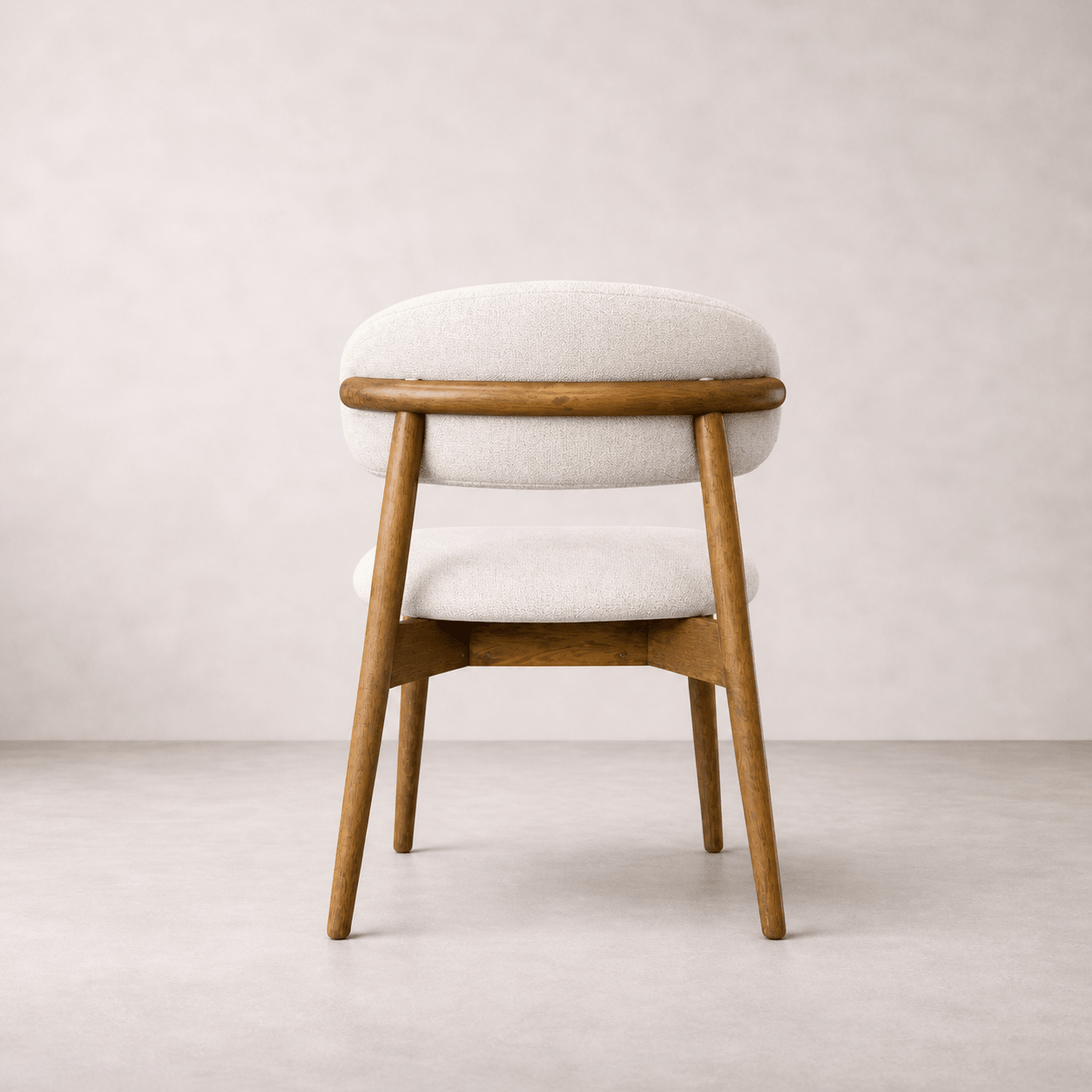 Dining ChairsBlush Solid Wood Dining Chair, Cream - Dekor Butik