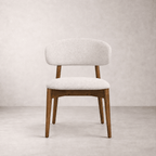Dining ChairsBlush Solid Wood Dining Chair, Cream - Dekor Butik