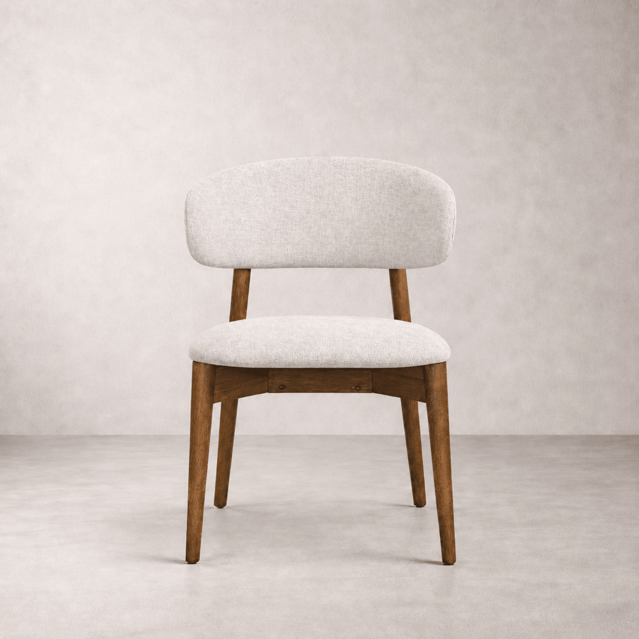 Dining ChairsBlush Solid Wood Dining Chair, Cream - Dekor Butik
