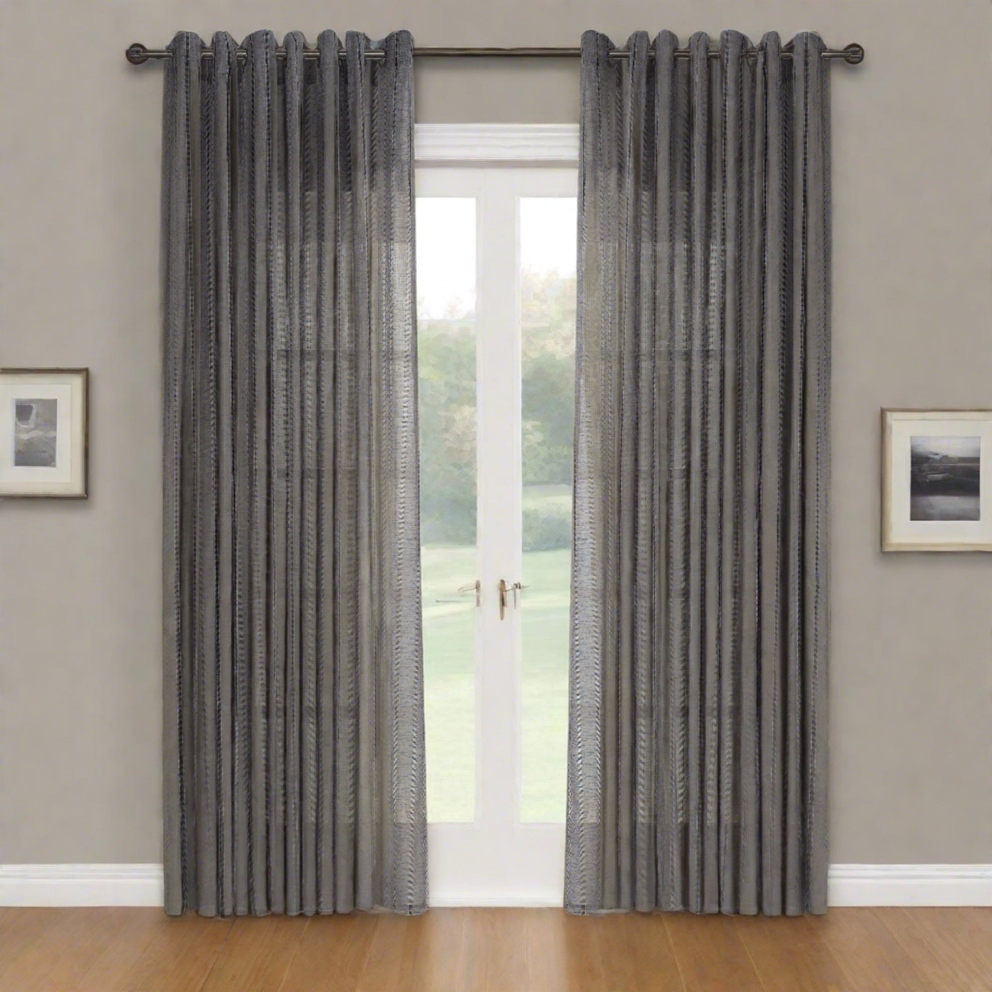 CurtainsBoca Jacquard Semi Sheer Grommet Curtain - Dekor Butik