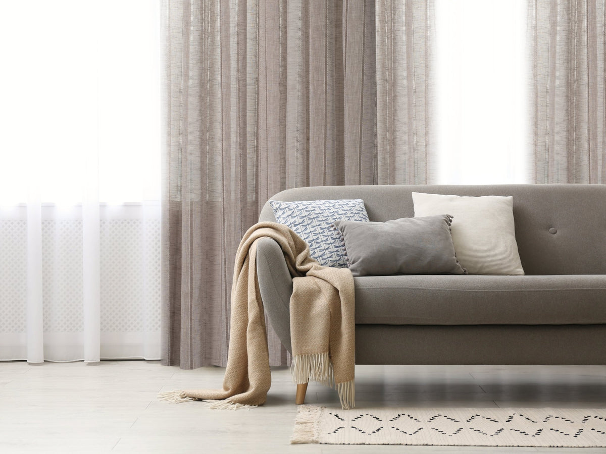 CurtainsBoca Jacquard Semi Sheer Grommet Curtain - Dekor Butik