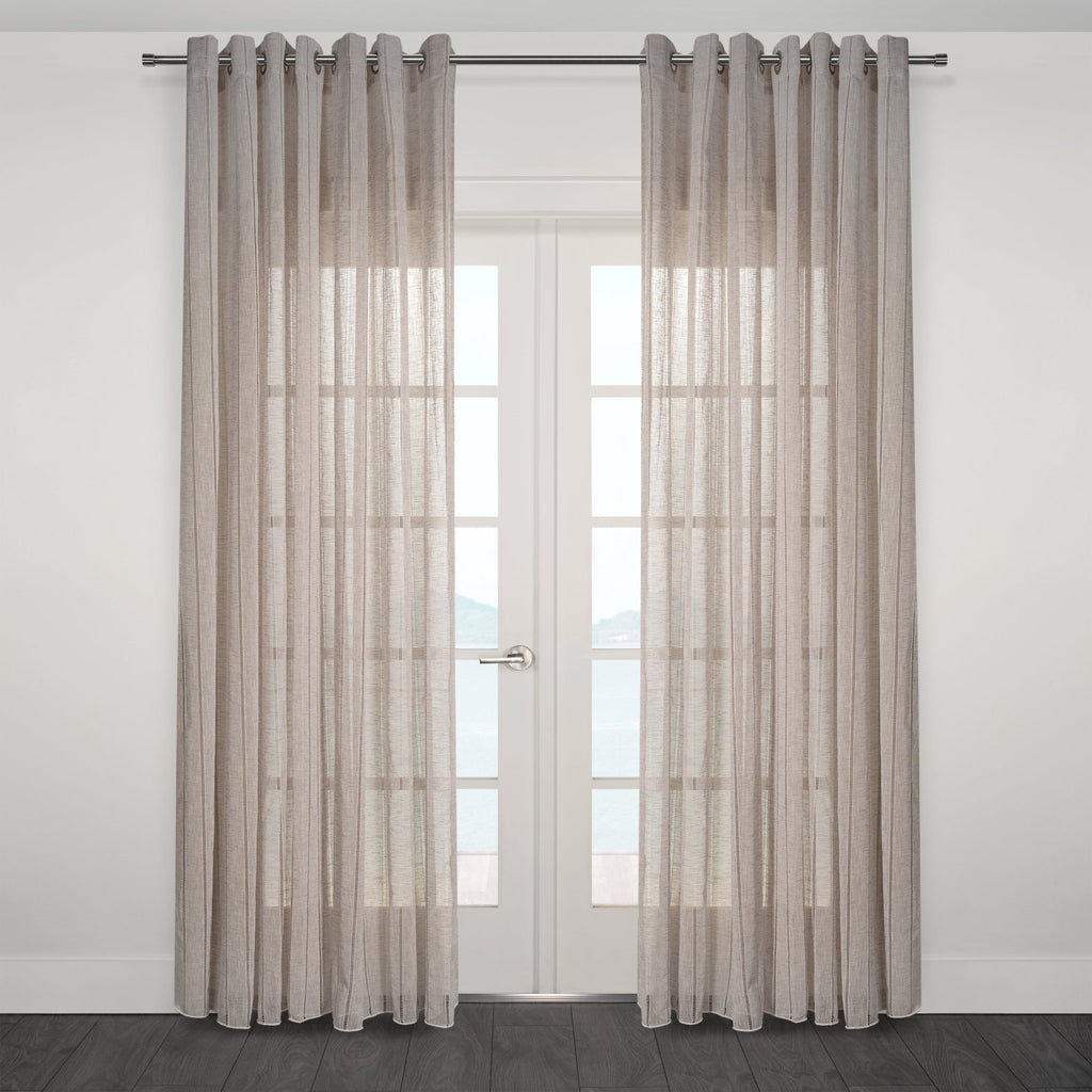 CurtainsBoca Jacquard Semi Sheer Grommet Curtain - Dekor Butik