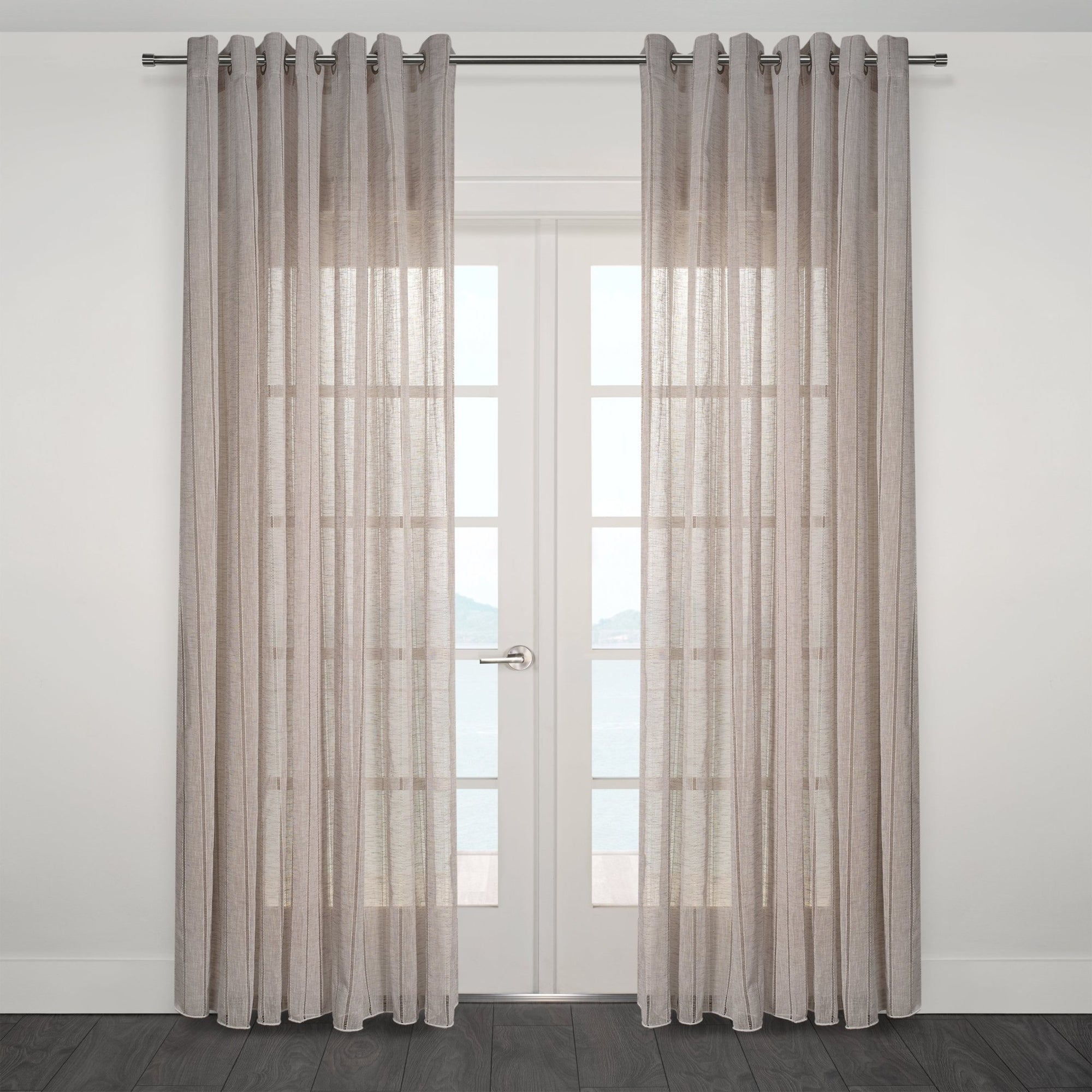 CurtainsBoca Jacquard Semi Sheer Grommet Curtain - Dekor Butik