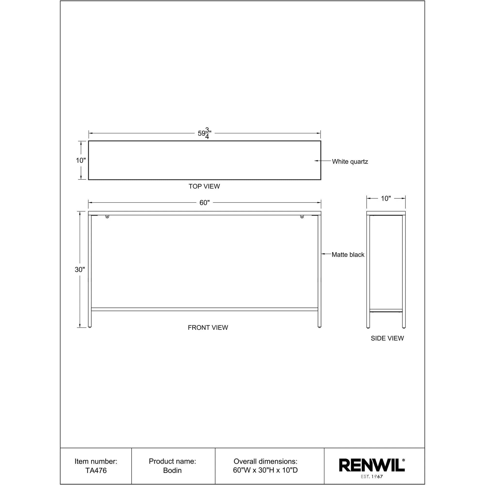 Bodin Console Table - Dekor Butik