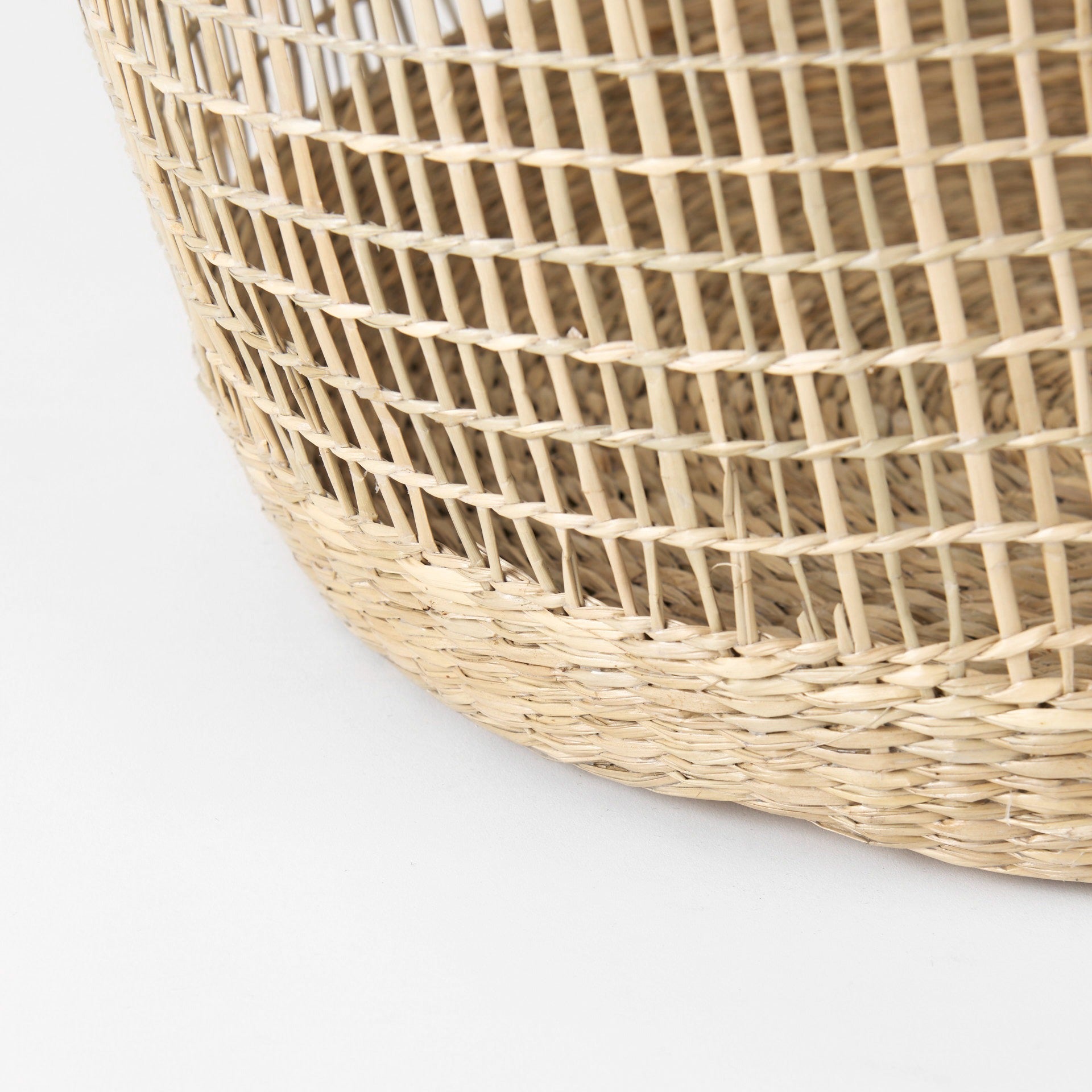 Bowie 19.7L x 19.7W x 19.7H (Set of 3) Medium Brown Seagrass Round Basket W/ Handles - Dekor Butik