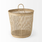 Bowie 19.7L x 19.7W x 19.7H (Set of 3) Medium Brown Seagrass Round Basket W/ Handles - Dekor Butik