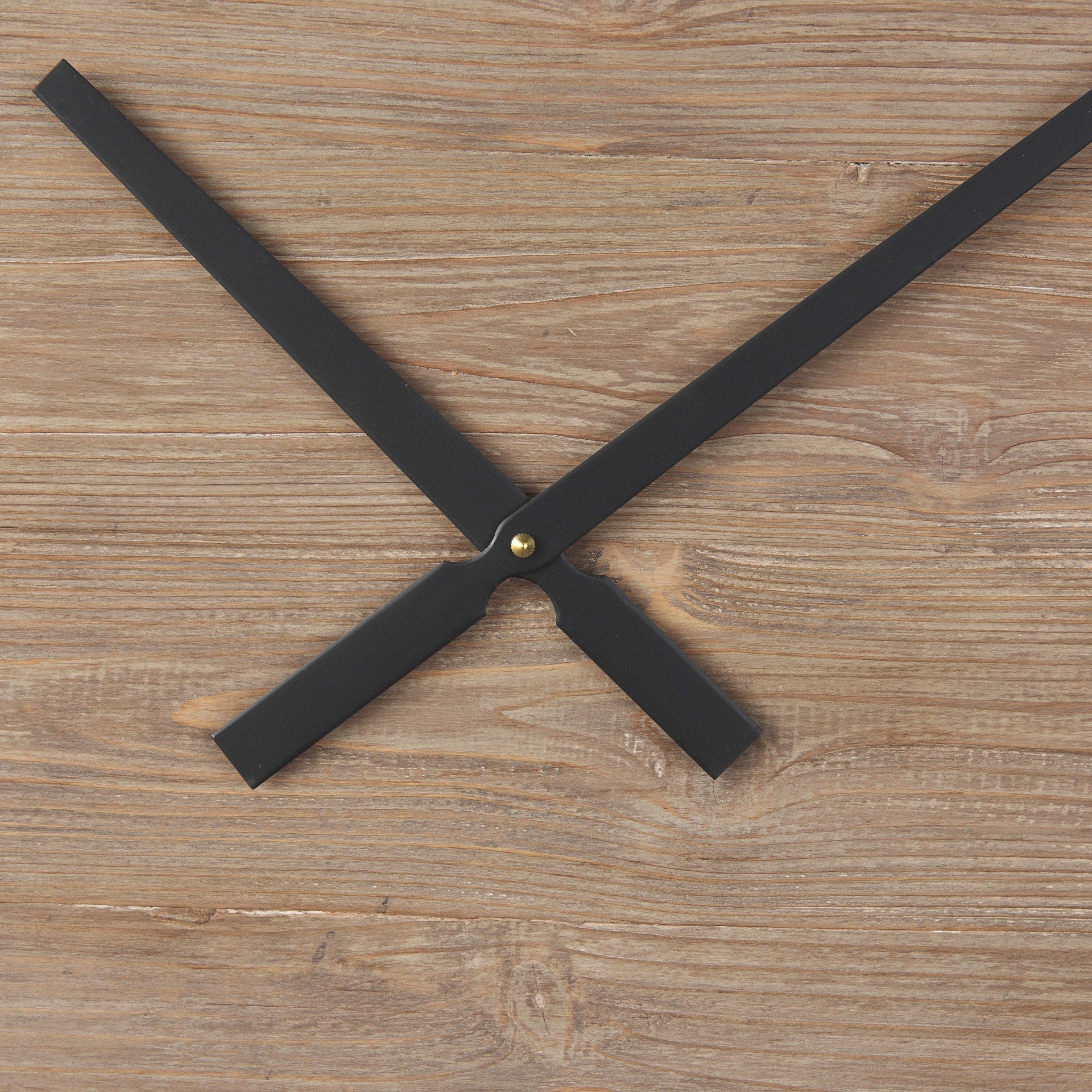 Brielle 29.9L x 2.1W x 29.9H Black Iron W/Wood Round Wall Clock - Dekor Butik