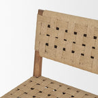 Brinley Woven Paper Rope w/ Brown Wood Frame Counter Stool - Dekor Butik