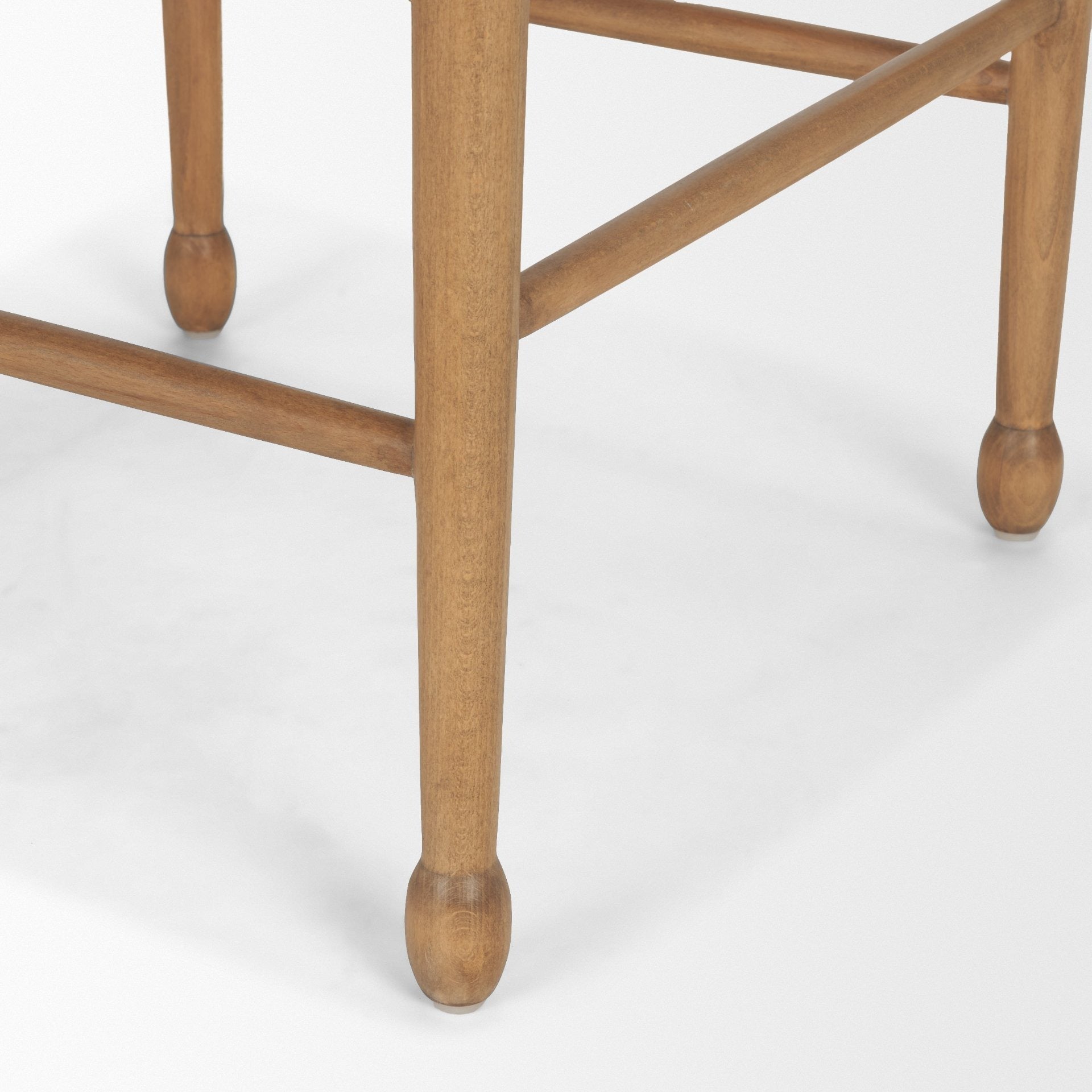 Brinley Woven Paper Rope w/ Brown Wood Frame Counter Stool - Dekor Butik