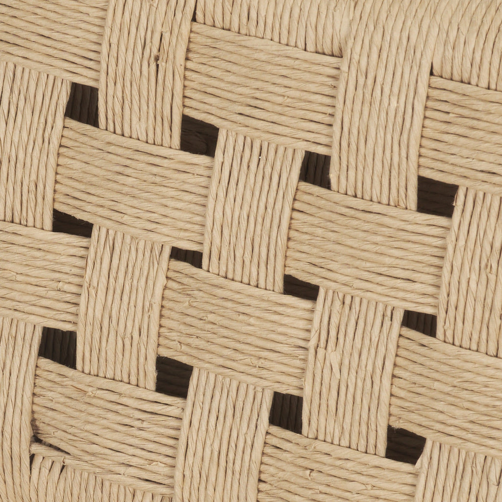 Brinley Woven Paper Rope w/ Brown Wood Frame Dining Chair - Dekor Butik