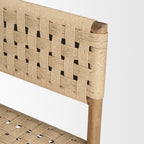 Brinley Woven Paper Rope w/ Brown Wood Frame Dining Chair - Dekor Butik