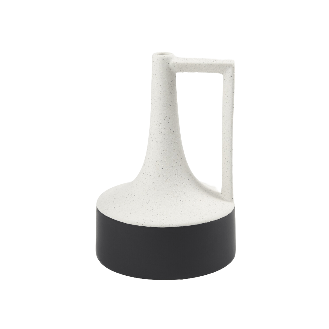 Vases & JarsBurton White And Black Ceramic Jug Vase - Dekor Butik