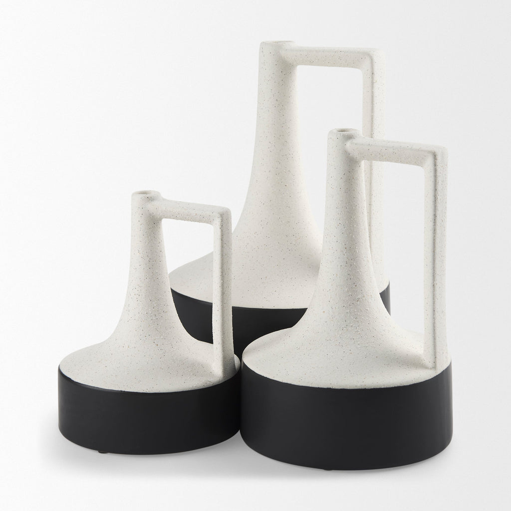 Vases & JarsBurton White And Black Ceramic Jug Vase - Dekor Butik