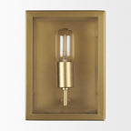 Cairn Brushed Gold Metal w/ Glass 1 - Light Wall Sconce - Dekor Butik