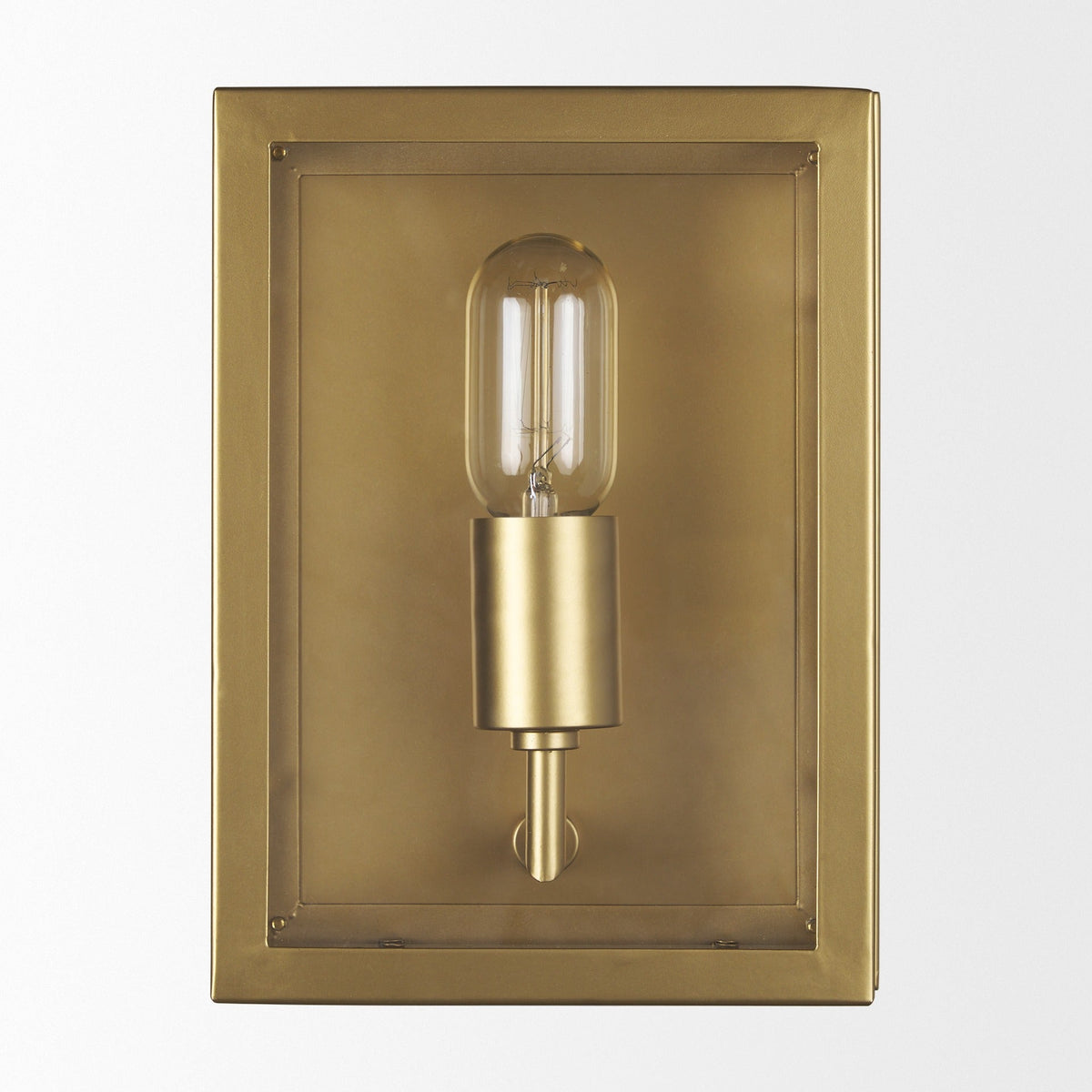 Cairn Brushed Gold Metal w/ Glass 1 - Light Wall Sconce - Dekor Butik