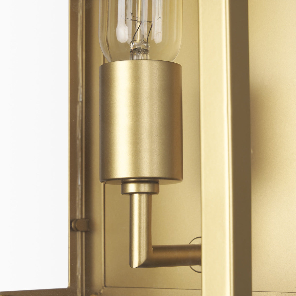 Cairn Brushed Gold Metal w/ Glass 1 - Light Wall Sconce - Dekor Butik