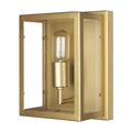 Cairn Brushed Gold Metal w/ Glass 1 - Light Wall Sconce - Dekor Butik