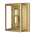 Cairn Brushed Gold Metal w/ Glass 1 - Light Wall Sconce - Dekor Butik