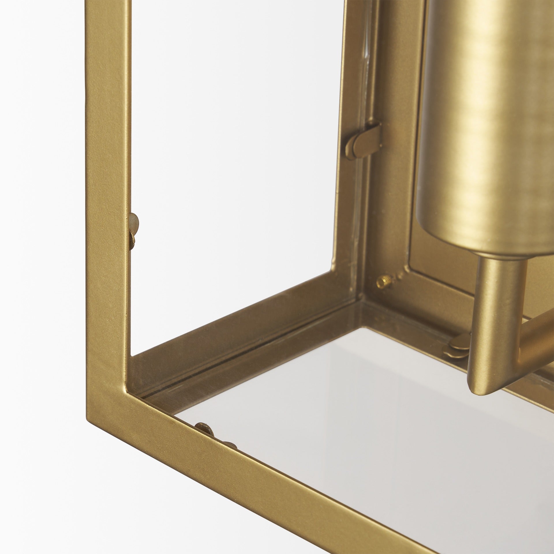 Cairn Brushed Gold Metal w/ Glass 1 - Light Wall Sconce - Dekor Butik