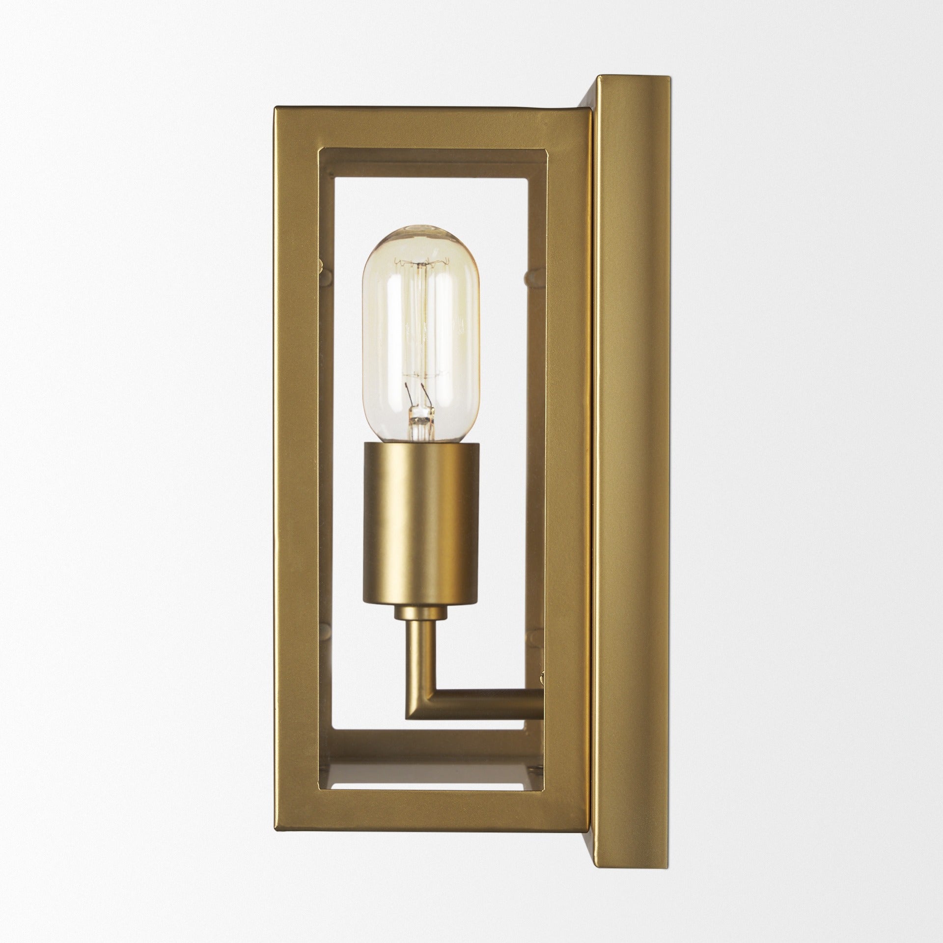 Cairn Brushed Gold Metal w/ Glass 1 - Light Wall Sconce - Dekor Butik