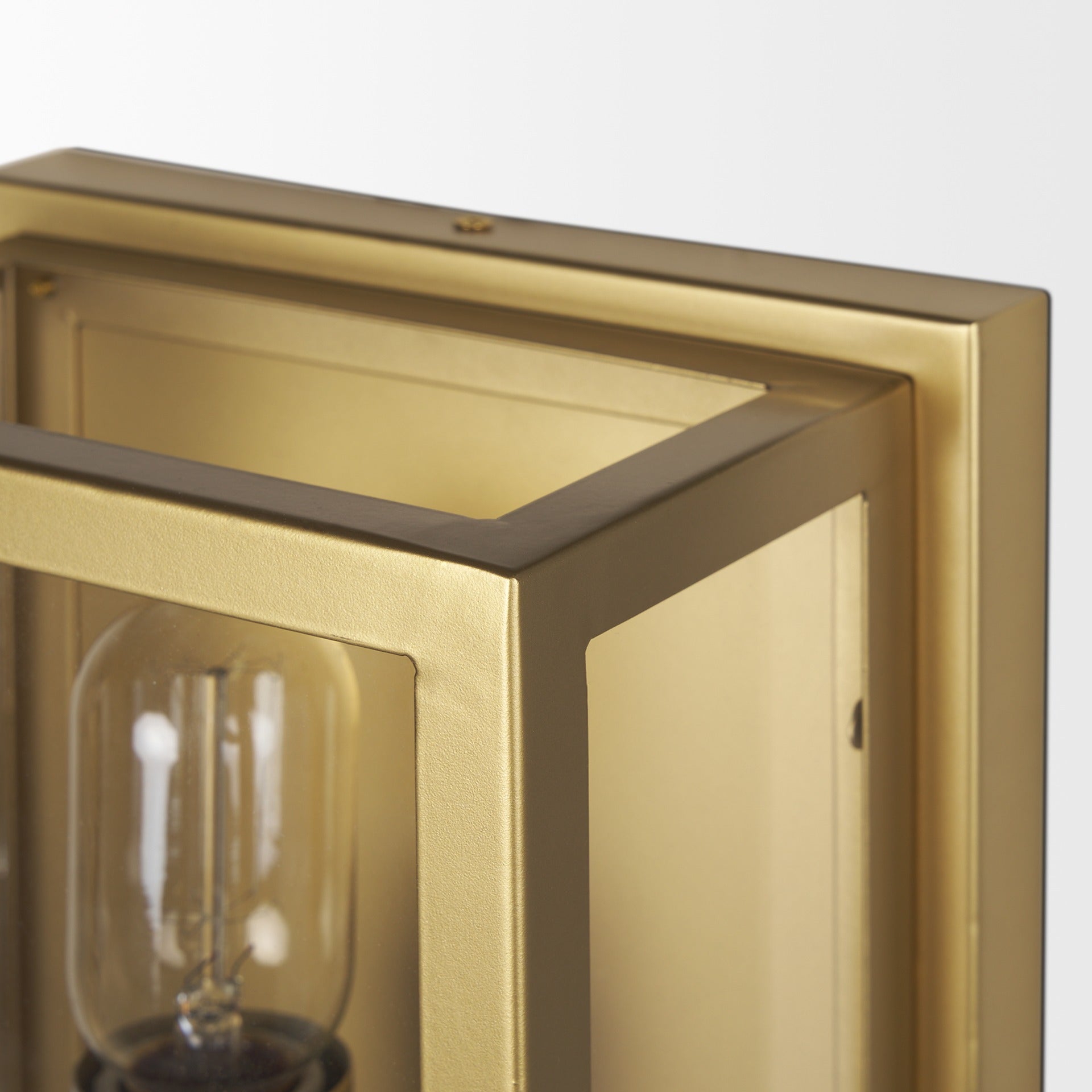 Cairn Brushed Gold Metal w/ Glass 1 - Light Wall Sconce - Dekor Butik