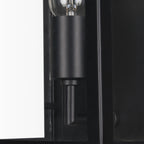 Cairn Matte Black Metal w/ Glass 1 - Light Wall Sconce - Dekor Butik