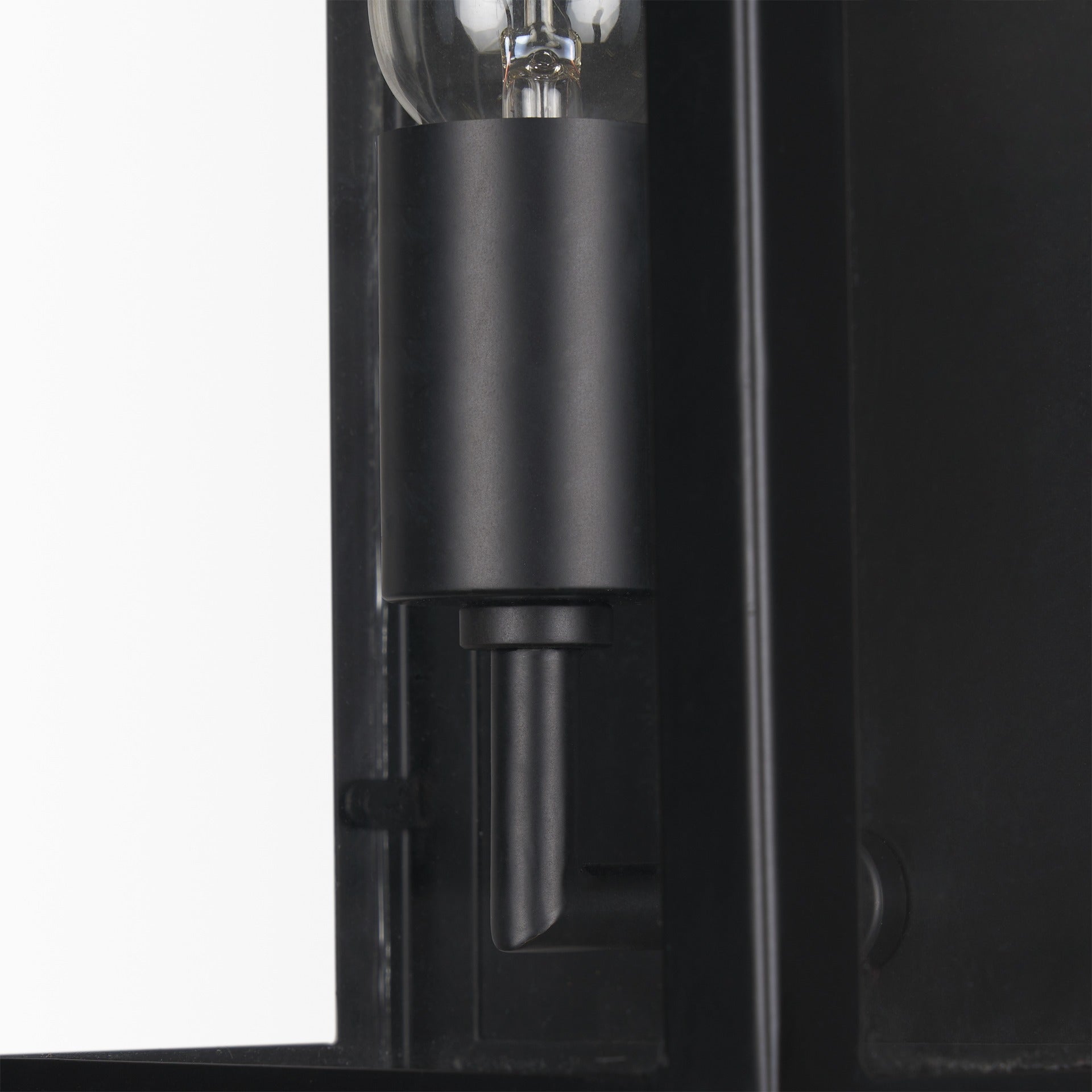 Cairn Matte Black Metal w/ Glass 1 - Light Wall Sconce - Dekor Butik