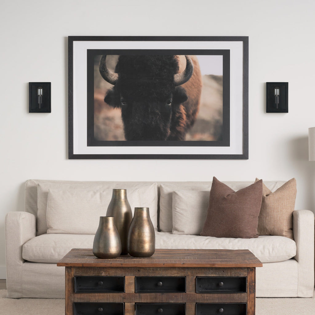Cairn Matte Black Metal w/ Glass 1 - Light Wall Sconce - Dekor Butik