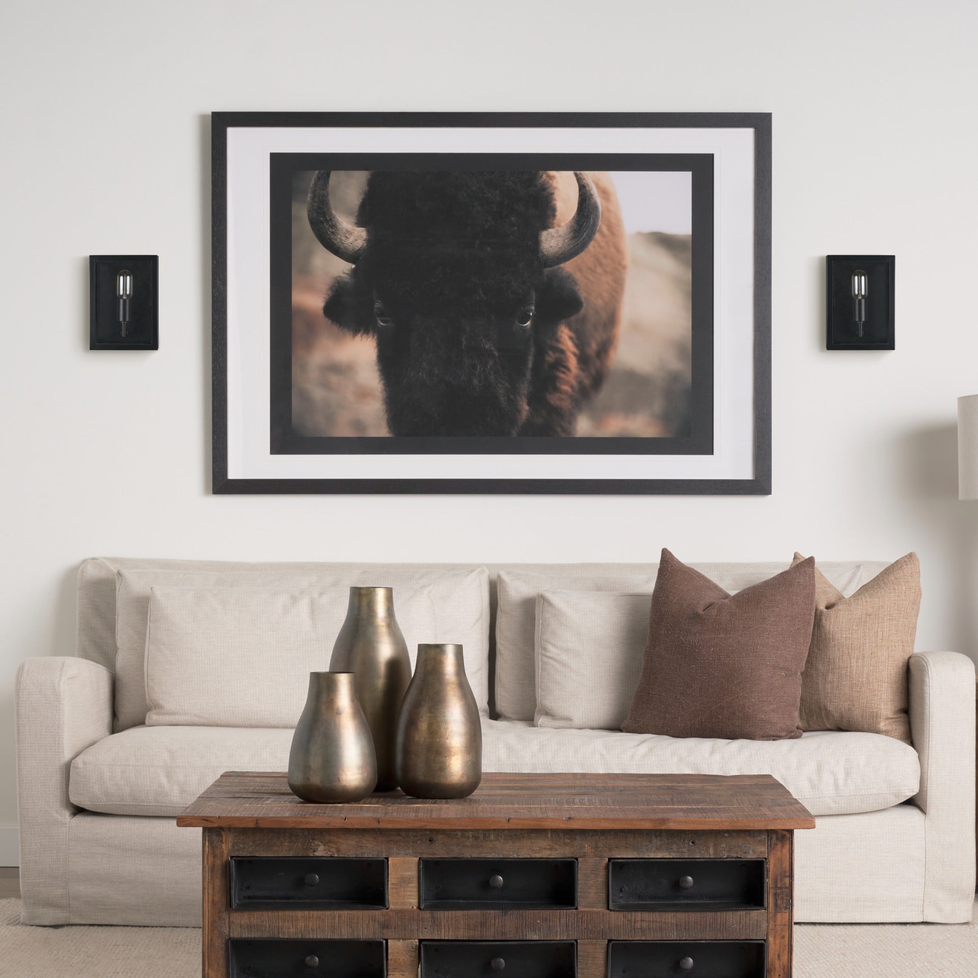 Cairn Matte Black Metal w/ Glass 1 - Light Wall Sconce - Dekor Butik