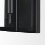 Cairn Matte Black Metal w/ Glass 1 - Light Wall Sconce - Dekor Butik