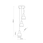 CAIRO Mid - Century Modern Pendant Light 3 - Dekor Butik