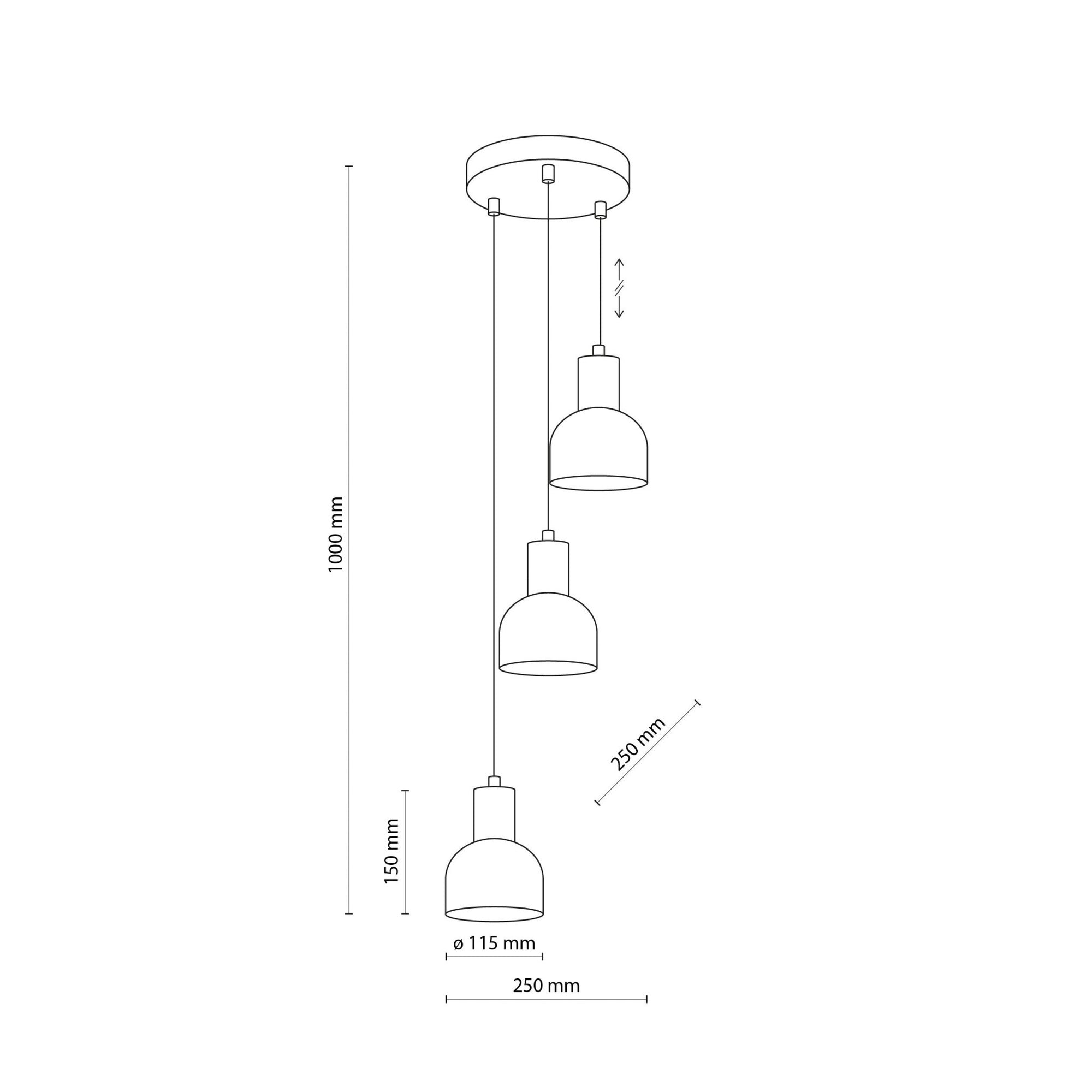 CAIRO Mid - Century Modern Pendant Light 3 - Dekor Butik