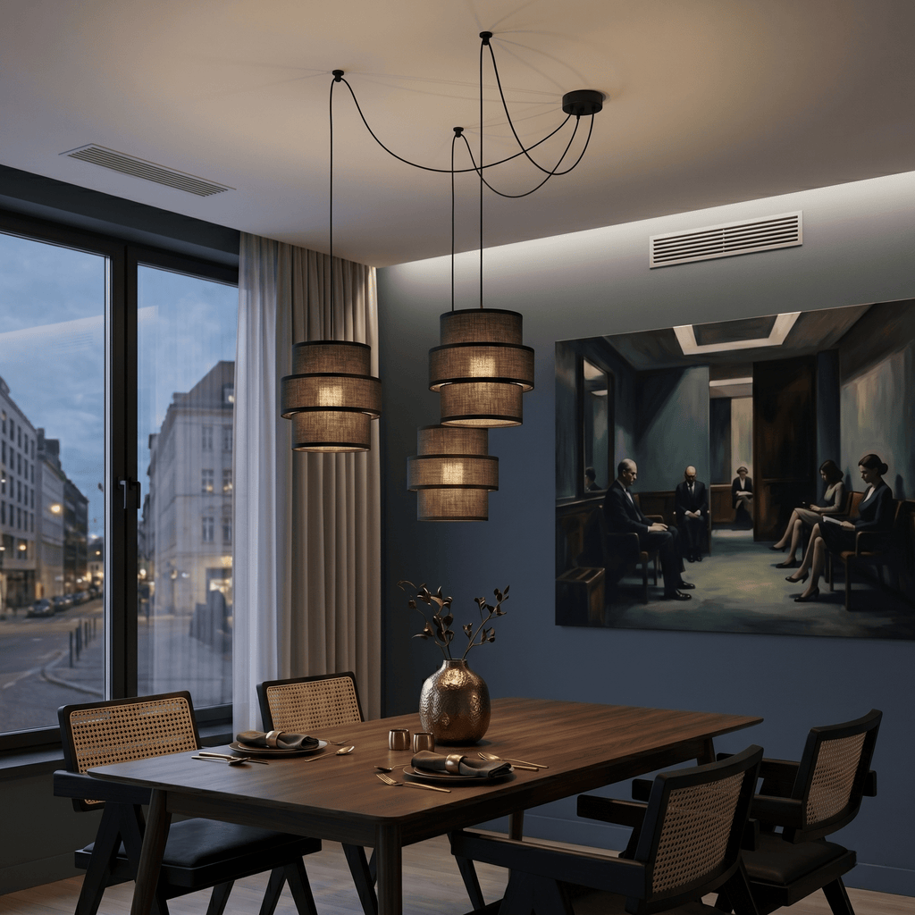 CALISTO Black 3 - Light Pendant Lamp for Dining Room, Living Room & Modern Interiors - Dekor Butik