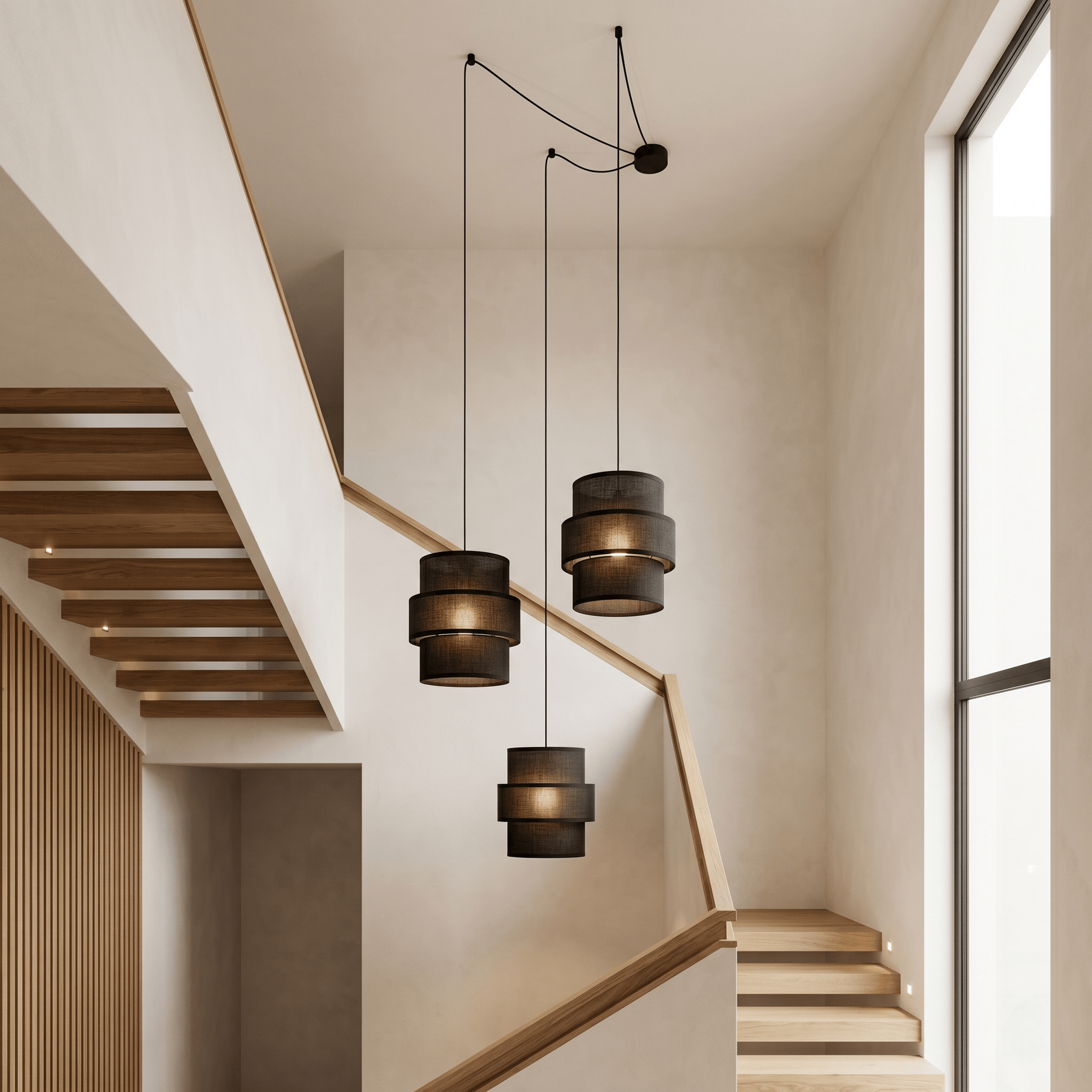 CALISTO Black 3 - Light Pendant Lamp for Dining Room, Living Room & Modern Interiors - Dekor Butik