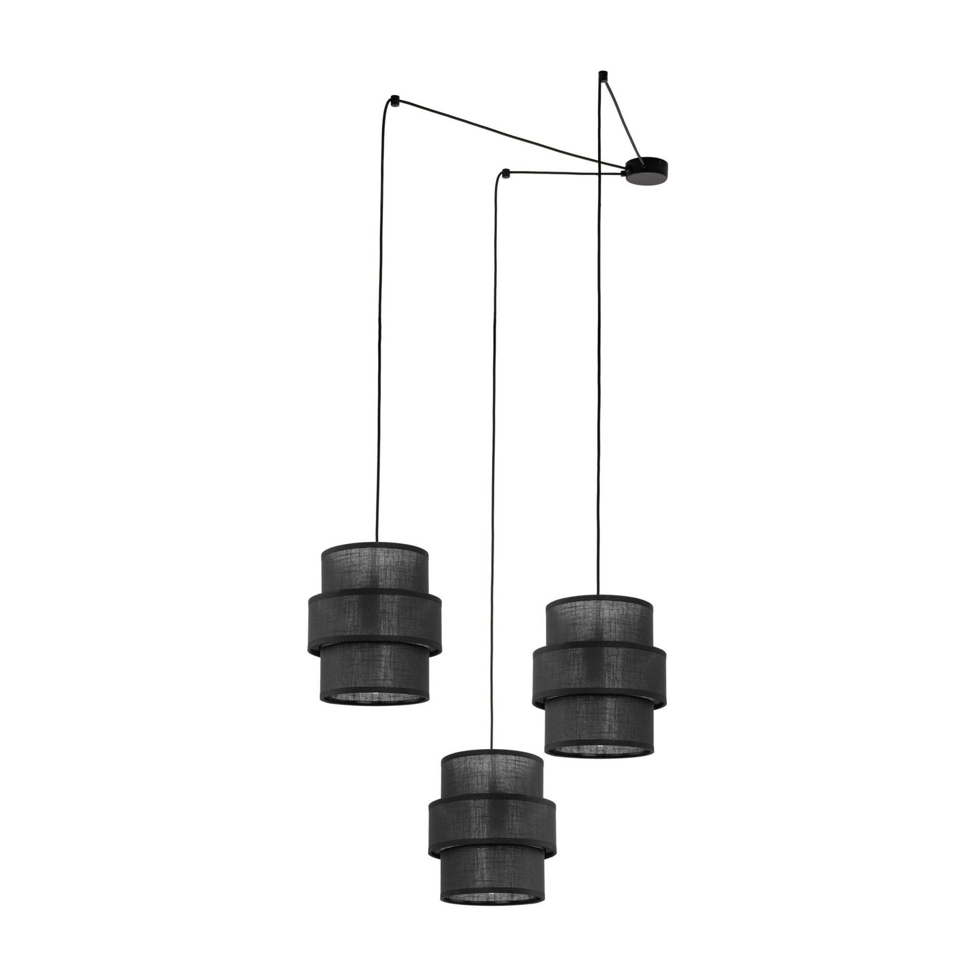 CALISTO Black 3 - Light Pendant Lamp for Dining Room, Living Room & Modern Interiors - Dekor Butik